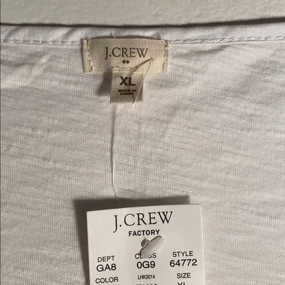 J. Crew white 3/4 sleeve top. - Picture 4 of 6